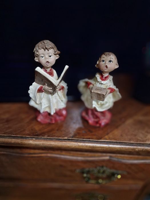 Bonecos de natal antigos em marfinite