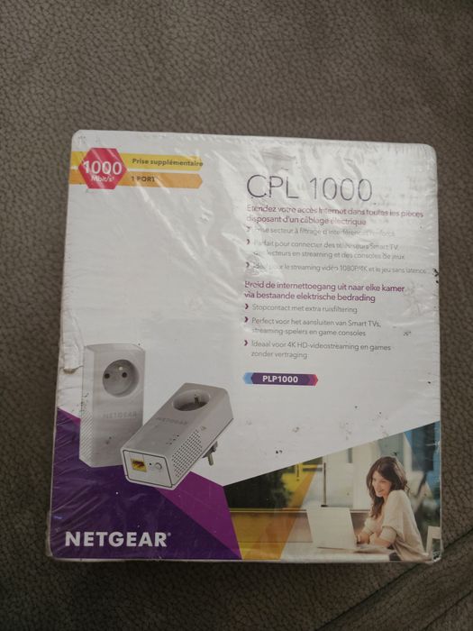 Powerline адаптери NETGEAR PLP1000 (CPL1000) Gigabit 1000 Мбіт/с | Комплект