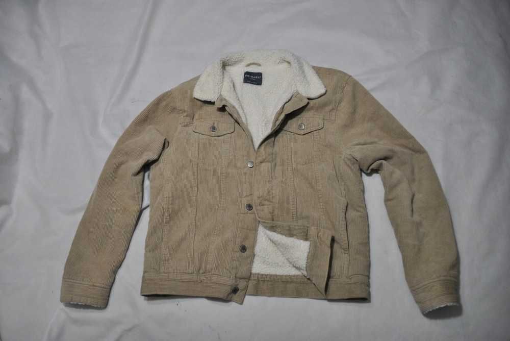 PRIMARK L męska kurtka jeansowa sztruksowa na misiu ocieplana katana bez sz1v