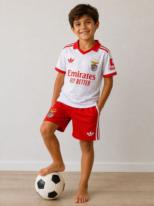 Equipamento criança Benfica alternativo
