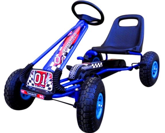 Pojazd GOKART G1 na pedała,pompowane koła,hamulec ręczny, gokarty