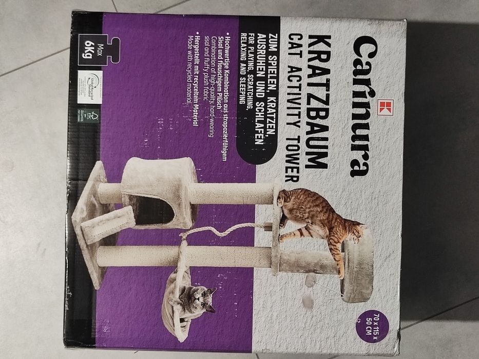 Nowy Drapak dla kota niedużego drzewko bocianie gniazdko budka leżanka