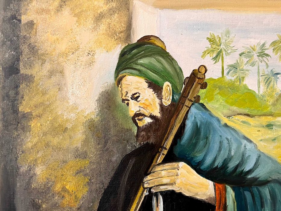 Obraz olejny "Grający arab"