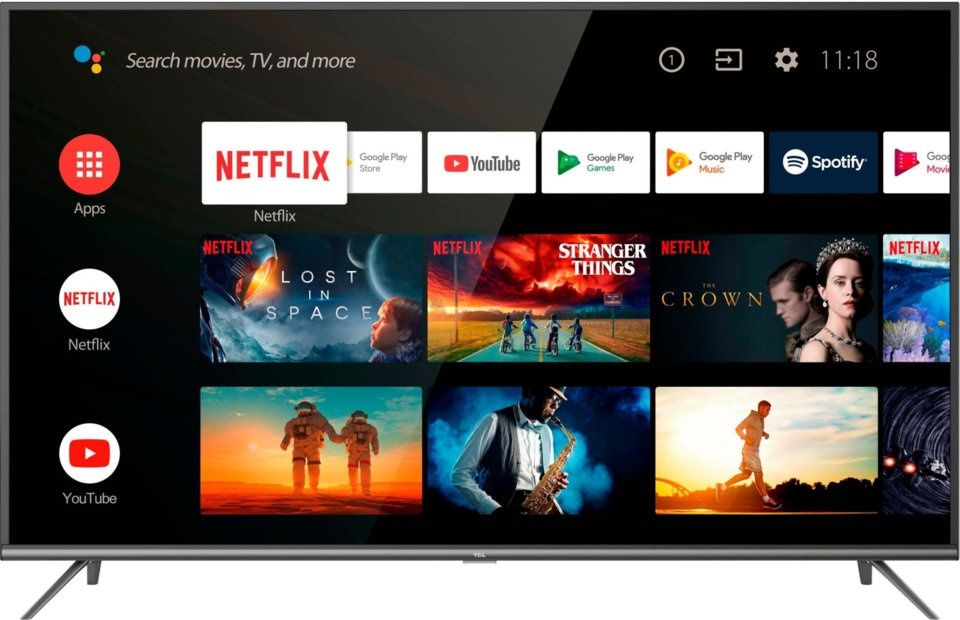 Smart TV TCL 43 cale Android 4K UltraHD DVB-T2 HEVC Wi-Fi Bluetooth