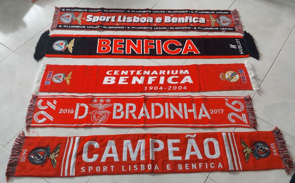 5 echarpes,bufandas,scarf Benfica