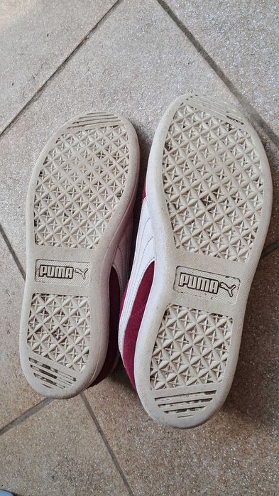 Buty Puma zamszowe bordowe