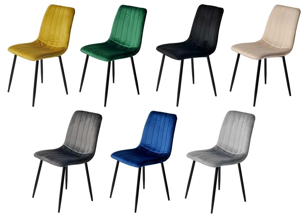 Krzesło tapicerowane welur AKSAMIT salon jadalnia KOLORY