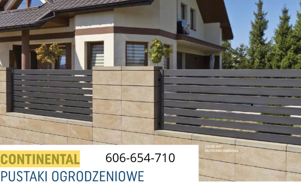 Pustak ogrodzeniowy 50x19x19, 50x22x20 Continental BRUK-BET Rezydencja