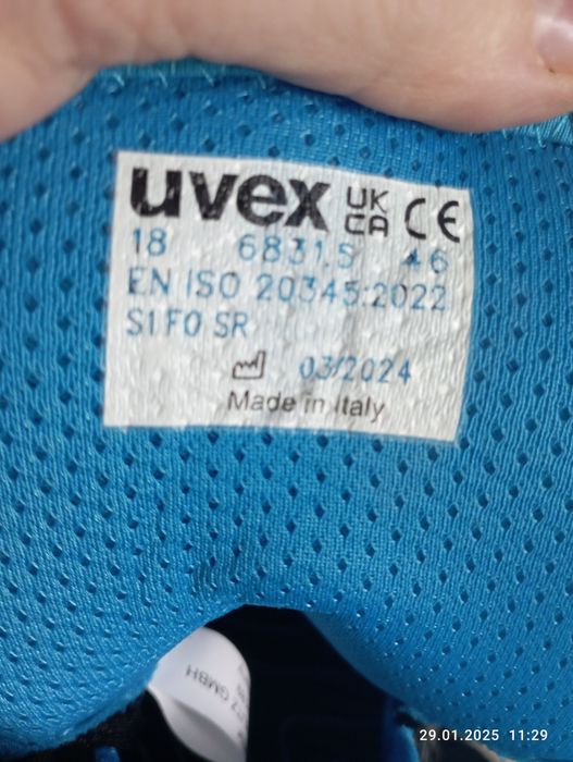 buty Uvex 1G2 rozmiar 46 wkładka 30,5 cm nowe