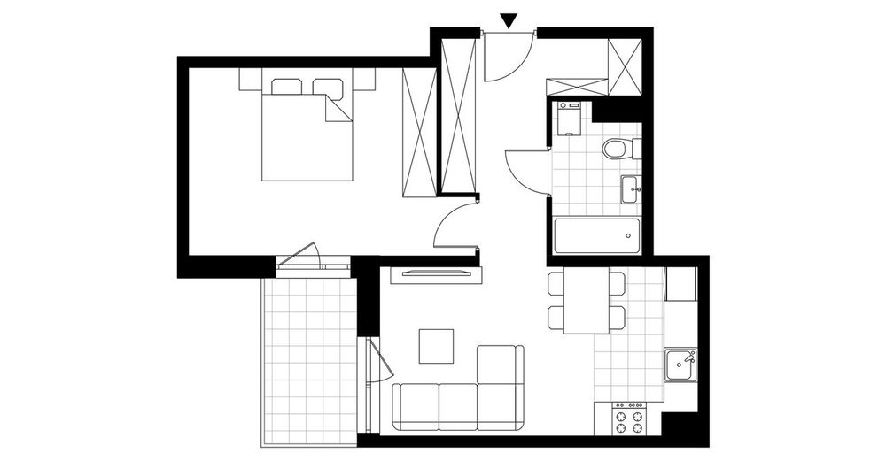2-pokojowe mieszkanie 44m2 + balkon