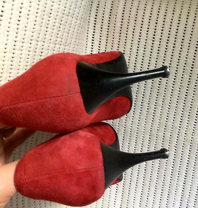Алые туфли Respect замша классика 35 размер