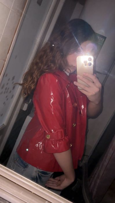 Винтажная лаковая куртка Juicy Couture,идеальная