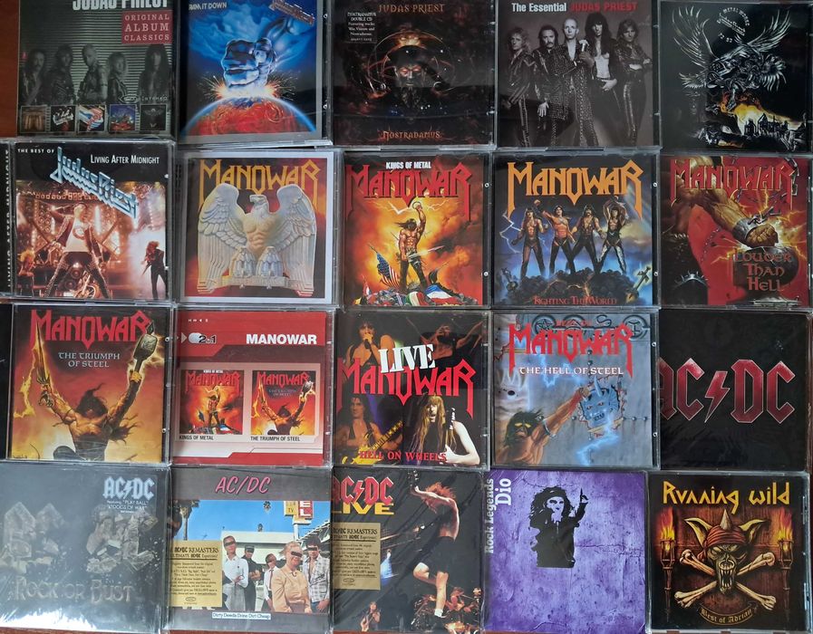 CD Audio  Iron Maiden Accept Sabbath Priest Helloween AC/DC Manowar Wild Slade