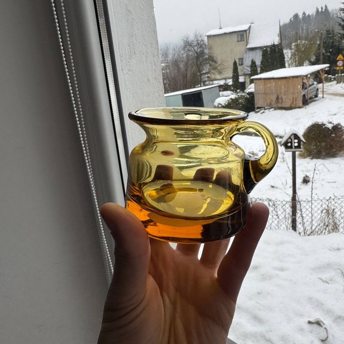 Dzbanek miniatura Horbowy kolorowe szkło PRL