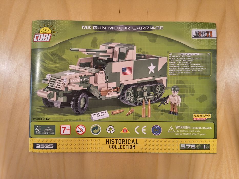 Klocki Cobi 2535 - niszczyciel czołgów M3 Gun Motor Carriage