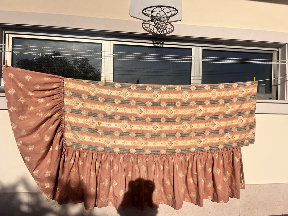 Conjunto Colcha Casal Vintage com Babados (Para Cama 140x200) + 2 Almofadas