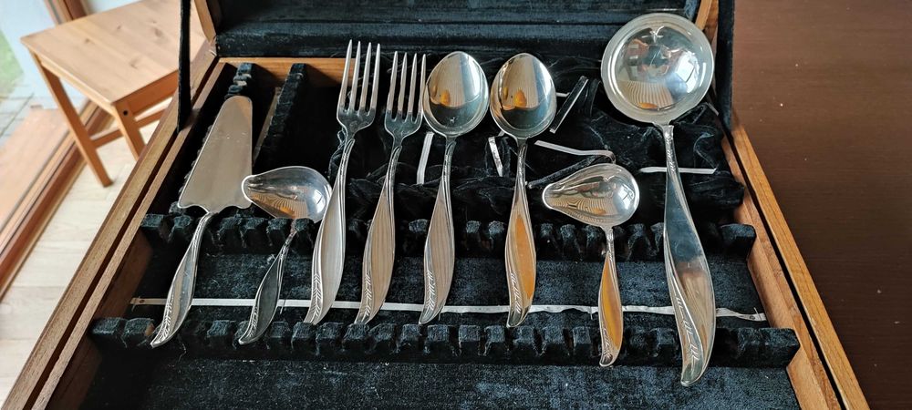 Sztućce Hefra MET 90 i MET 60, Styl Amerykański 82 szt Wyprzedaż