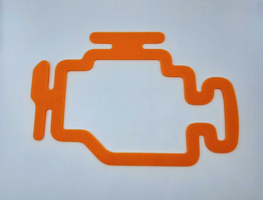 Ikonka „Check Engine” – Dekoracja 2D na Ścianę