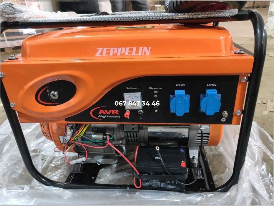 Генератор 5,5 кВт Zeppelin GZ 5500 Бензин 1 фаза Бесплатная доставка!