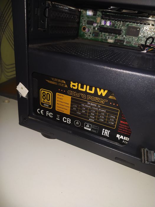 Пк робоча Станція  20ядер 40потоків ( Xeon e5 2680v2 (2шт.)/ram 64gb ddr3 ECC/БЖ Cobra power 800w модульний/Серверна плата Gigabyte Ga-7PESH2...)