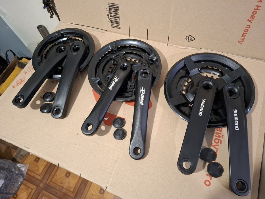 ВЕЛОсипедные шатуны стальные и алюминиевые Gaten; Prowheel; Shimano.