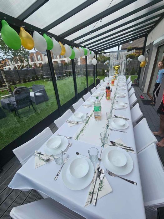 Stoły krzesła komunia urodziny namiot