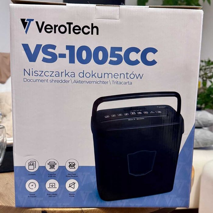 Niszczarka do papieru dokoumentów domowa biurowa mocna cicha NOWA!!