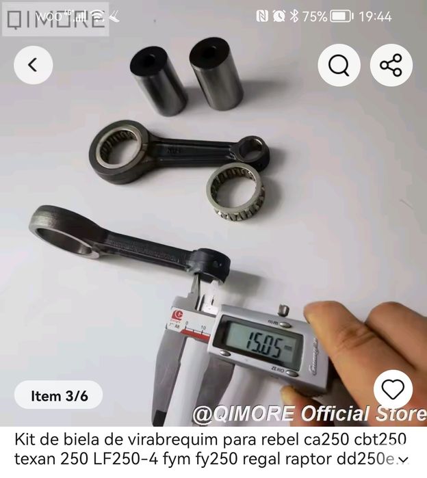 Biela Cá 250 Cbt 250 Medida entre pinos 96mm