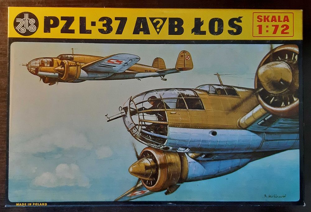 ZTS Plastyk PZL-37 A/B ŁOŚ model 1:72 duże pudełko