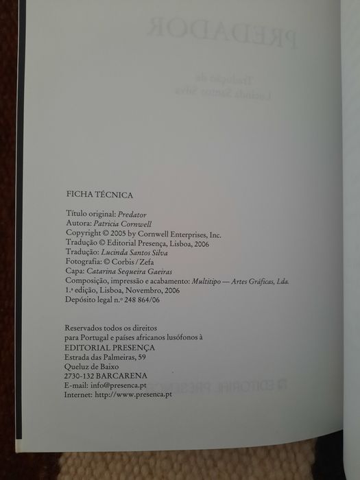 Livros de Patricia Cornwell