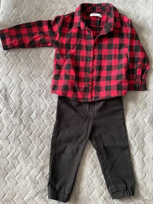 Штани, сорочка в клітинку