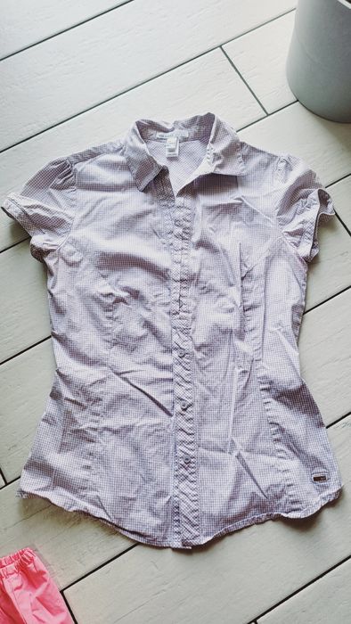 Bluzka mango krateczka kolor liliowy rozmiar S