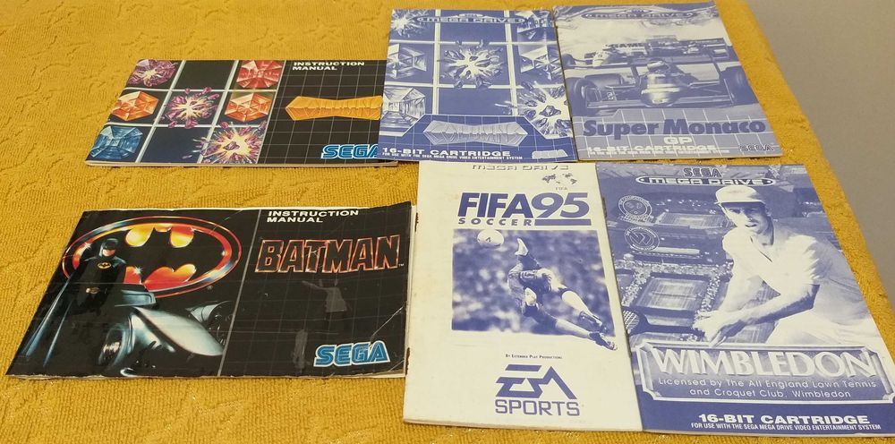 Capas e manuais Mega Drive + Master System