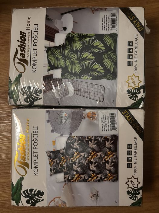 Pościel 140x200 - nowa, mostera liście