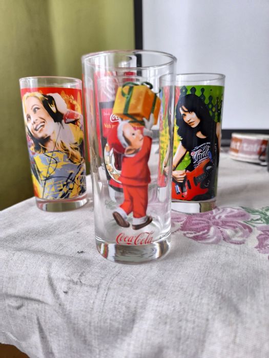 Szklanki do piwa i napoi Brok, browar Strzelec,Rybnicki,  Coca-Cola