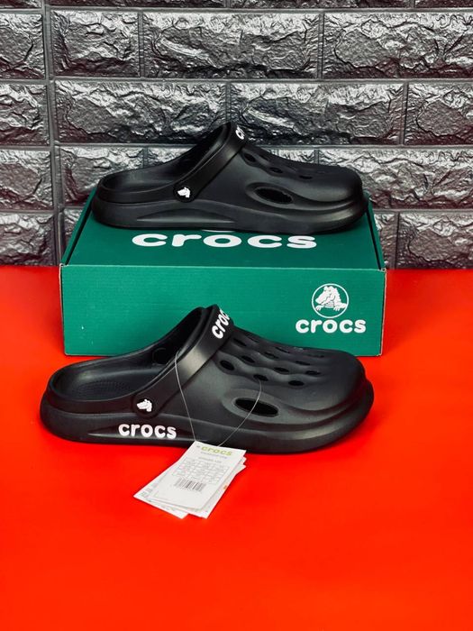 Мужские Крокс черные / Crocs чоловічі чорні / крокси мужские удобные