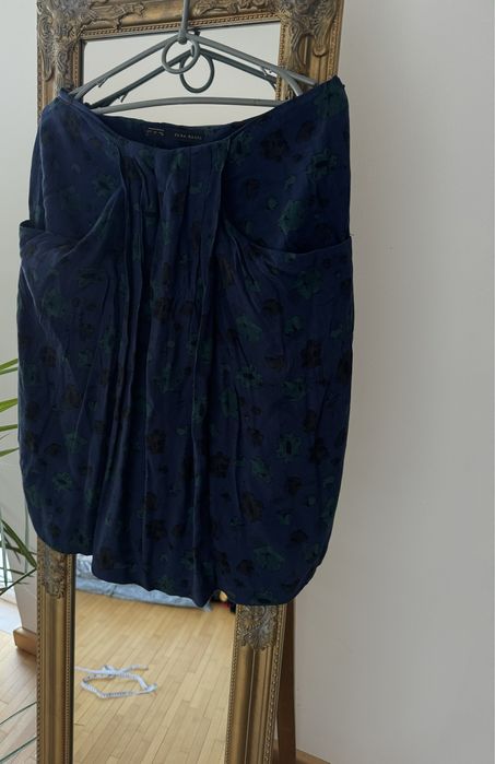 Базова Міді Спідниця Юбка Zara M-L з драпіруванням