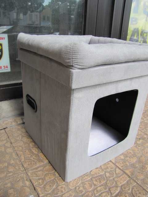 Amazon Basics Składany domek legowisko dla kotów 38 x 38 x 43 cm szary