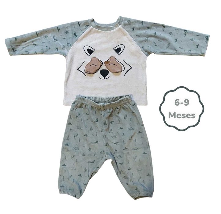Zippy Green Top and Pants Set – 6–9 Months