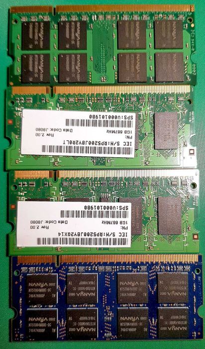 Pamięć RAM DDR2 4x1GB Laptop/667Mz