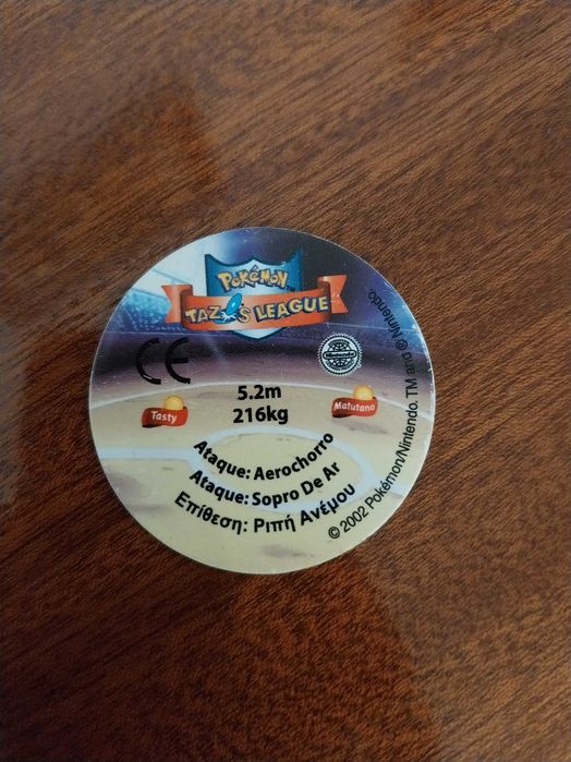Lugia 249, Pokémon Tazos League, raro, edição limitada, vintage