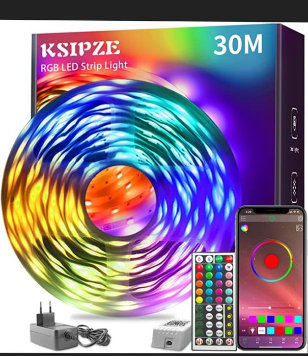 Tasma LED RGB 30m BLUETOOTH+pilot.