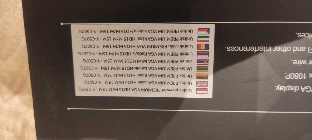 Kabel RGB Unitek 15m Y-C507G vga-vga nowy