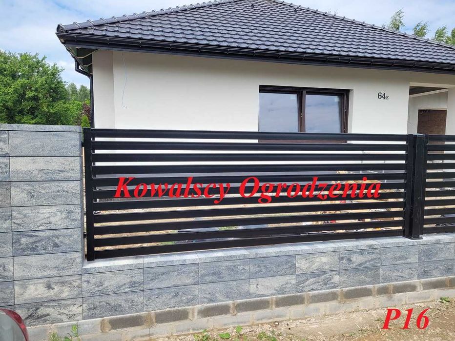 Ogrodzenie frontowe, palisadowe Bramy Ogrodzenia Metalowe  MONTAŻ