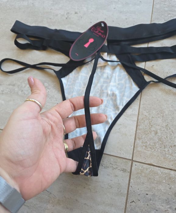 Majtki 46 3XL stringi panterka bielizna erotyczna nowe sexy