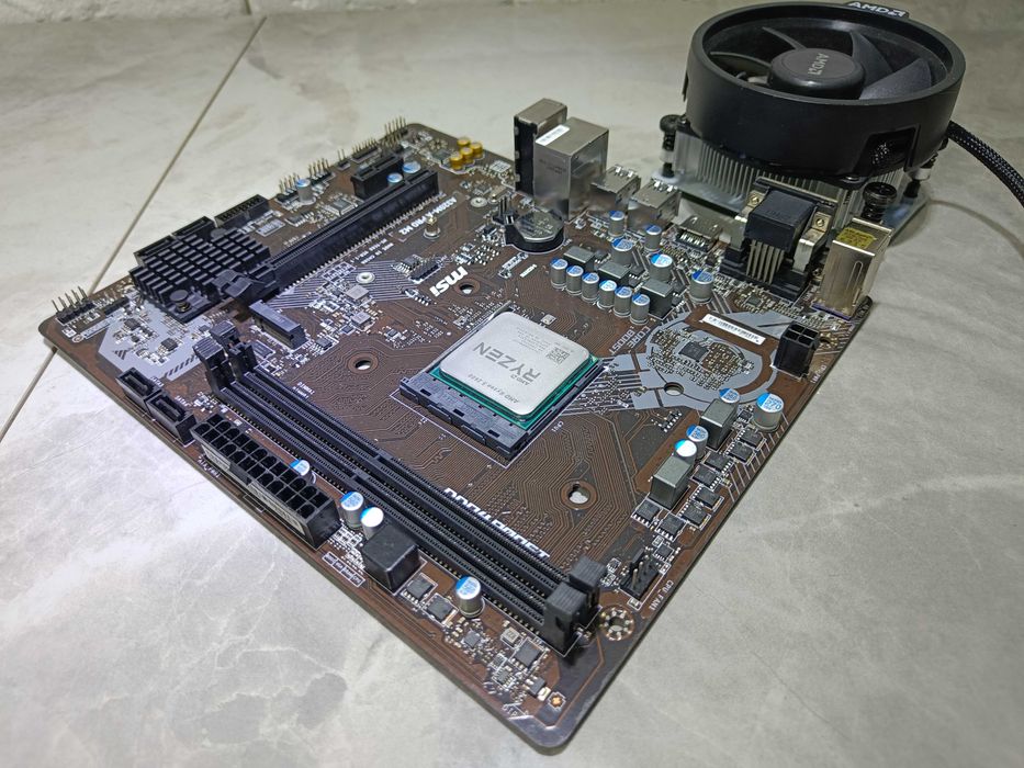 Ігровий комплект AMD MSI A320M-A PRO + RYZEN 5 2600 6 ядер 3.9Gz sAM4