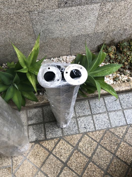 Prumos em tubo de inox