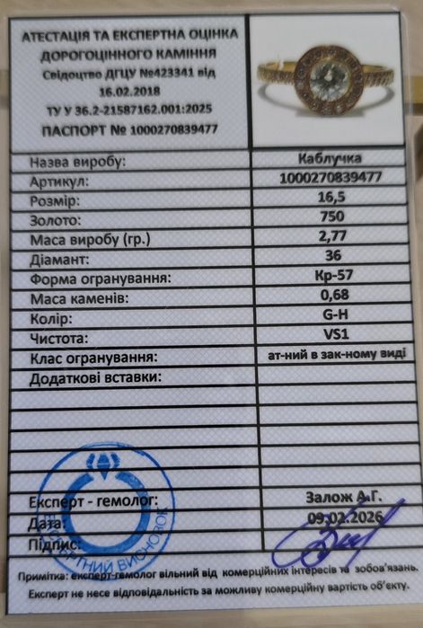 Каблучка Аrabel lebrusan з діамантами. Центр 0,5 ct