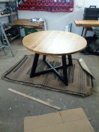 Stolik/Stół 80x80Loft Lity Dąb