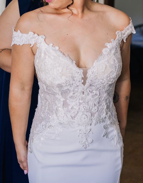 Vestido noiva cauda comprida renda